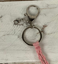 Load image into Gallery viewer, Macrame Stone Holder Key Ring
