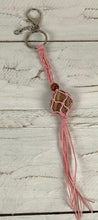 Load image into Gallery viewer, Macrame Stone Holder Key Ring