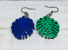 Load image into Gallery viewer, Monstera Wooden Earrings NEV
