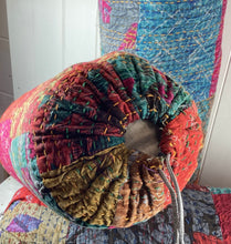 Load image into Gallery viewer, Long Patchwork Kantha Bolster Cushion