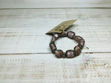 Load image into Gallery viewer, Glass Bead and Antiqued  Silver Bracelet
