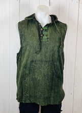 Load image into Gallery viewer, Sleeveless cotton hooded top