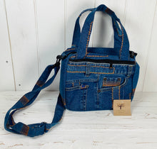 Load image into Gallery viewer, Repurposed Denim Jean bag
