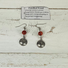 Load image into Gallery viewer, Petrified Wood Earrings by Nev
