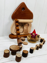Load image into Gallery viewer, Wooden  Mushroom Home set