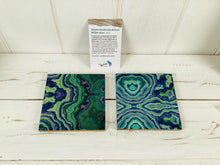 Load image into Gallery viewer, Geode Design Wood and Resin Coaster (Set of 4)