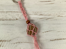 Load image into Gallery viewer, Macrame Stone Holder Key Ring