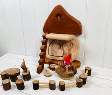 Load image into Gallery viewer, Wooden  Mushroom Home set