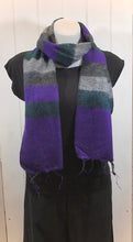 Load image into Gallery viewer, Wool Mix Stripe Scarf
