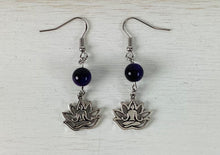 Load image into Gallery viewer, Purple Tiger Eye Earrings by Nev
