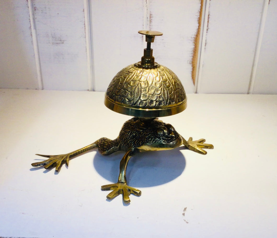 Brass Frog Counter Bell