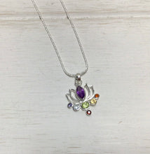 Load image into Gallery viewer, Chakra Lotus Pendant Necklace
