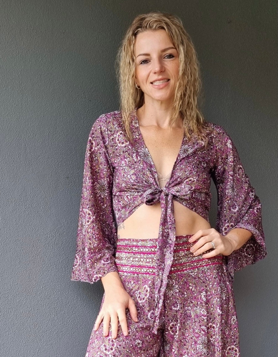 Silk Wraparound Top - PKWT