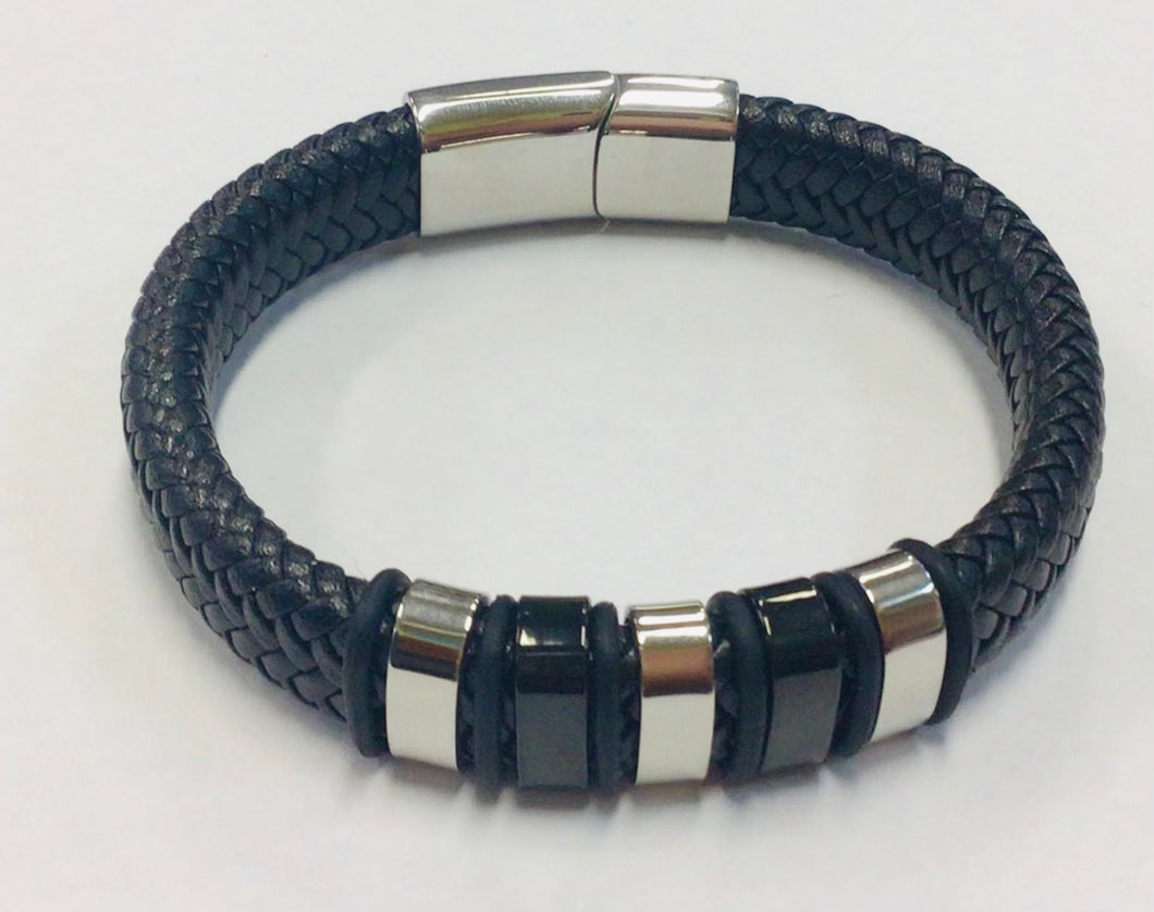 Leather Wrist Band/Bracelet Slide Clasp
