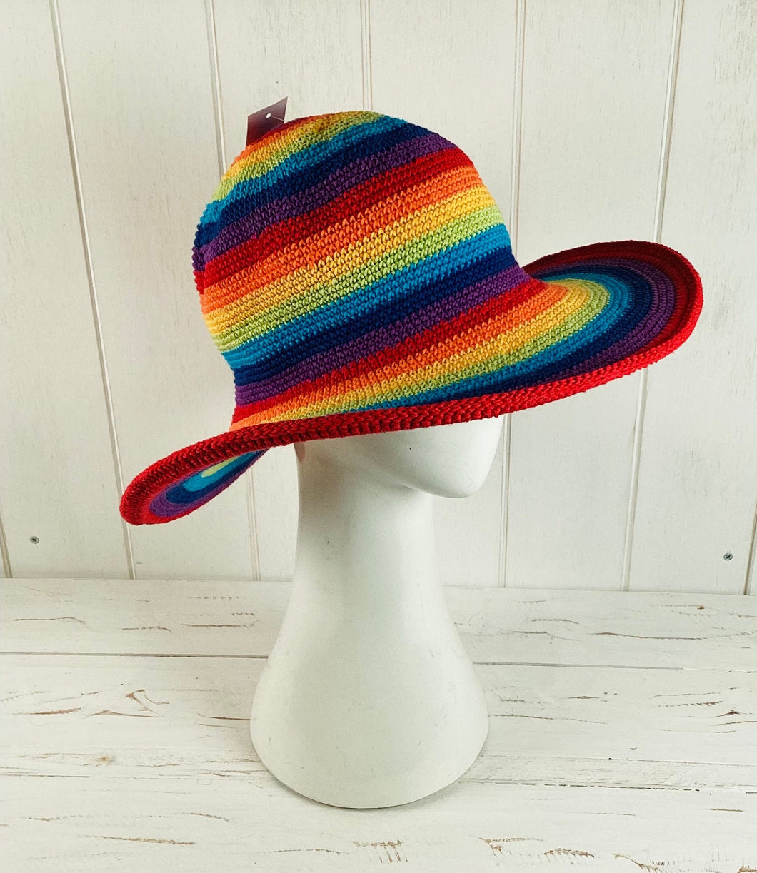 Medium Rainbow Crochet Hat