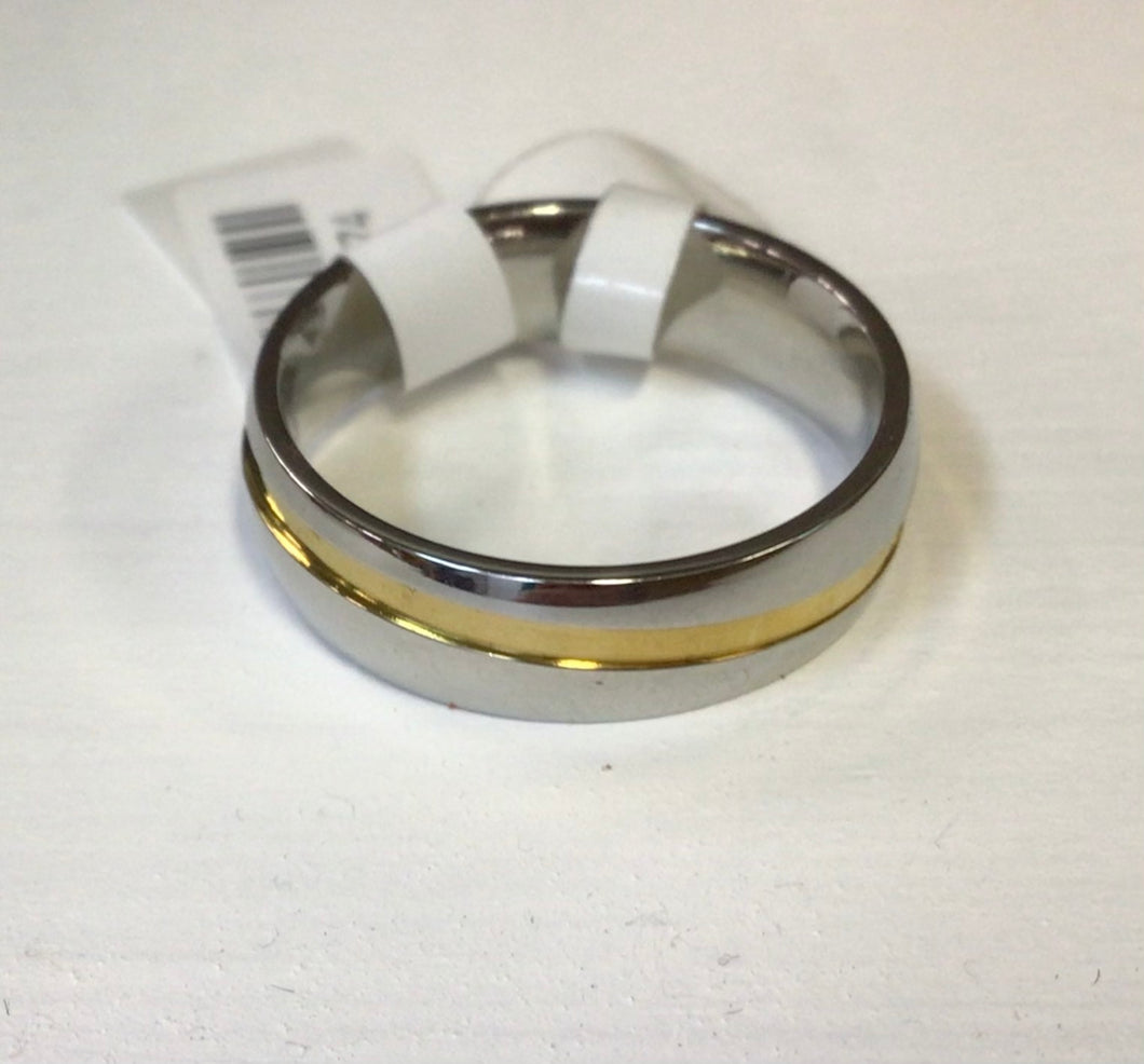 Stainless Steel with Brass Ring