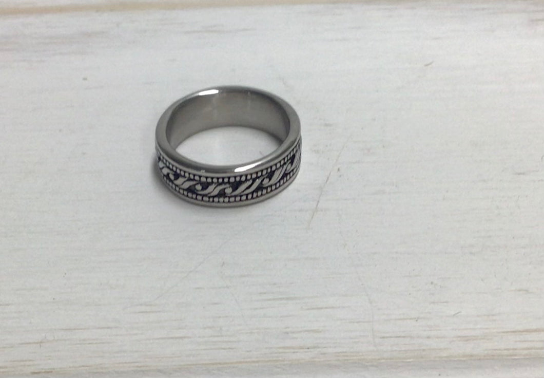 Stainless Steel Wave Design Ring