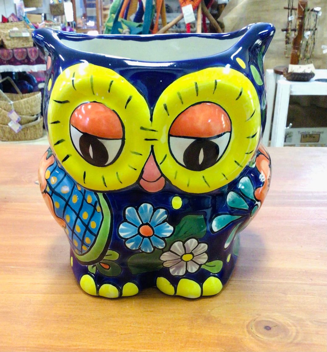 Talavera Owl Planter