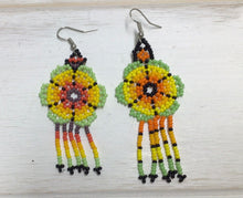 Load image into Gallery viewer, Huichol Flower Earrings
