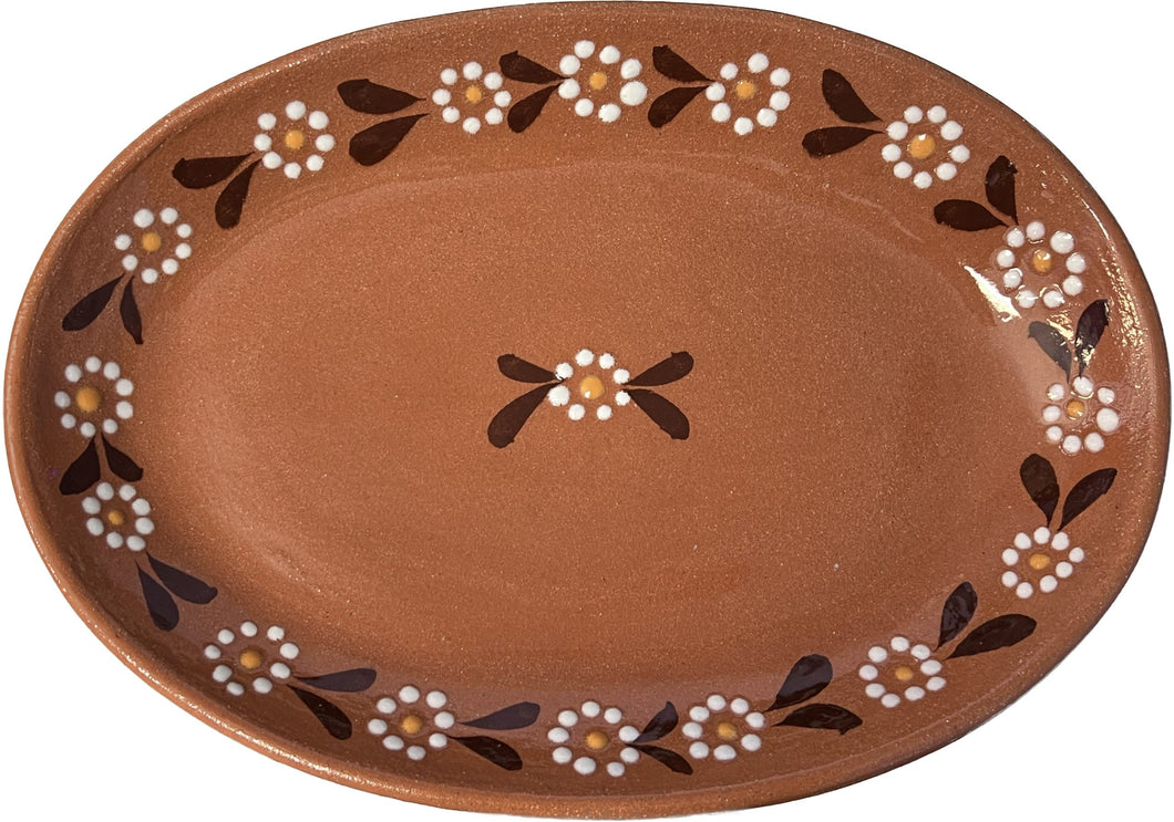 Terracotta Daisy Plate