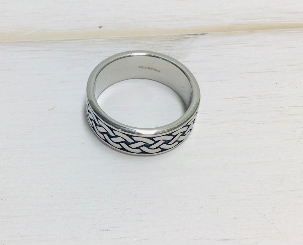 Stainless steel Plaited Ring