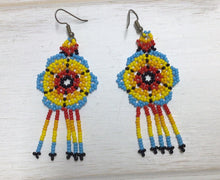 Load image into Gallery viewer, Huichol Flower Earrings

