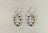 Rough Stone Oval Earrings