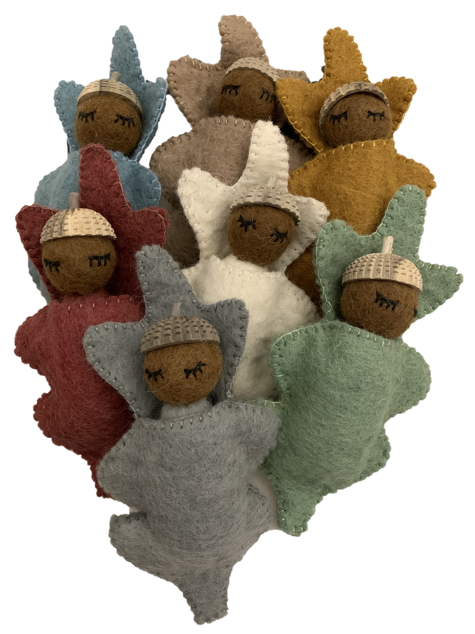 Wool Felt Earth Acorn Babies