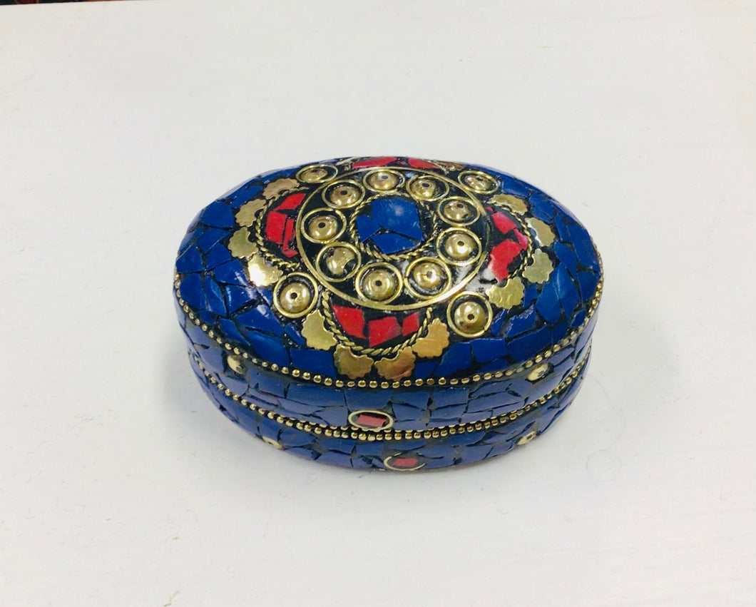 Oval Stone Trinket Box