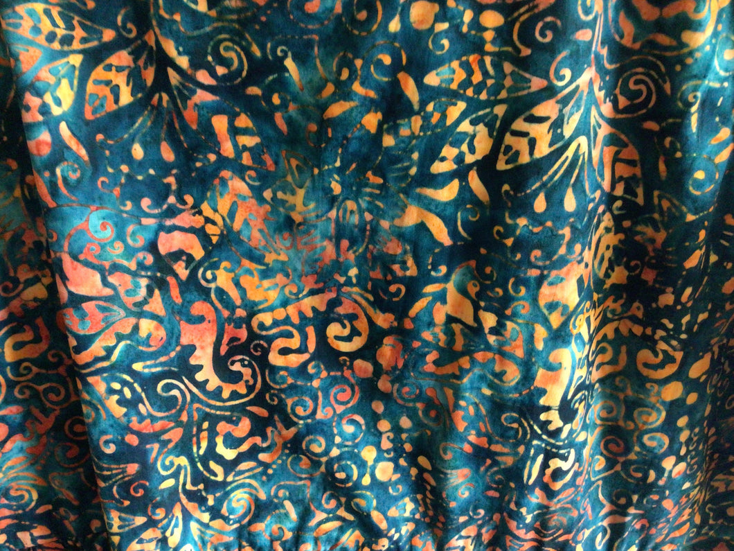 Demi Dress Teal Orange Fizz