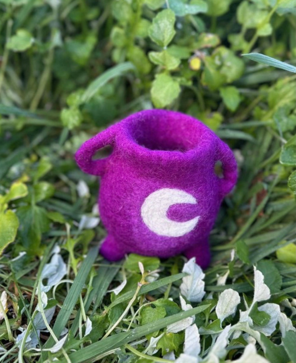 Wool Felt Purple Cauldron