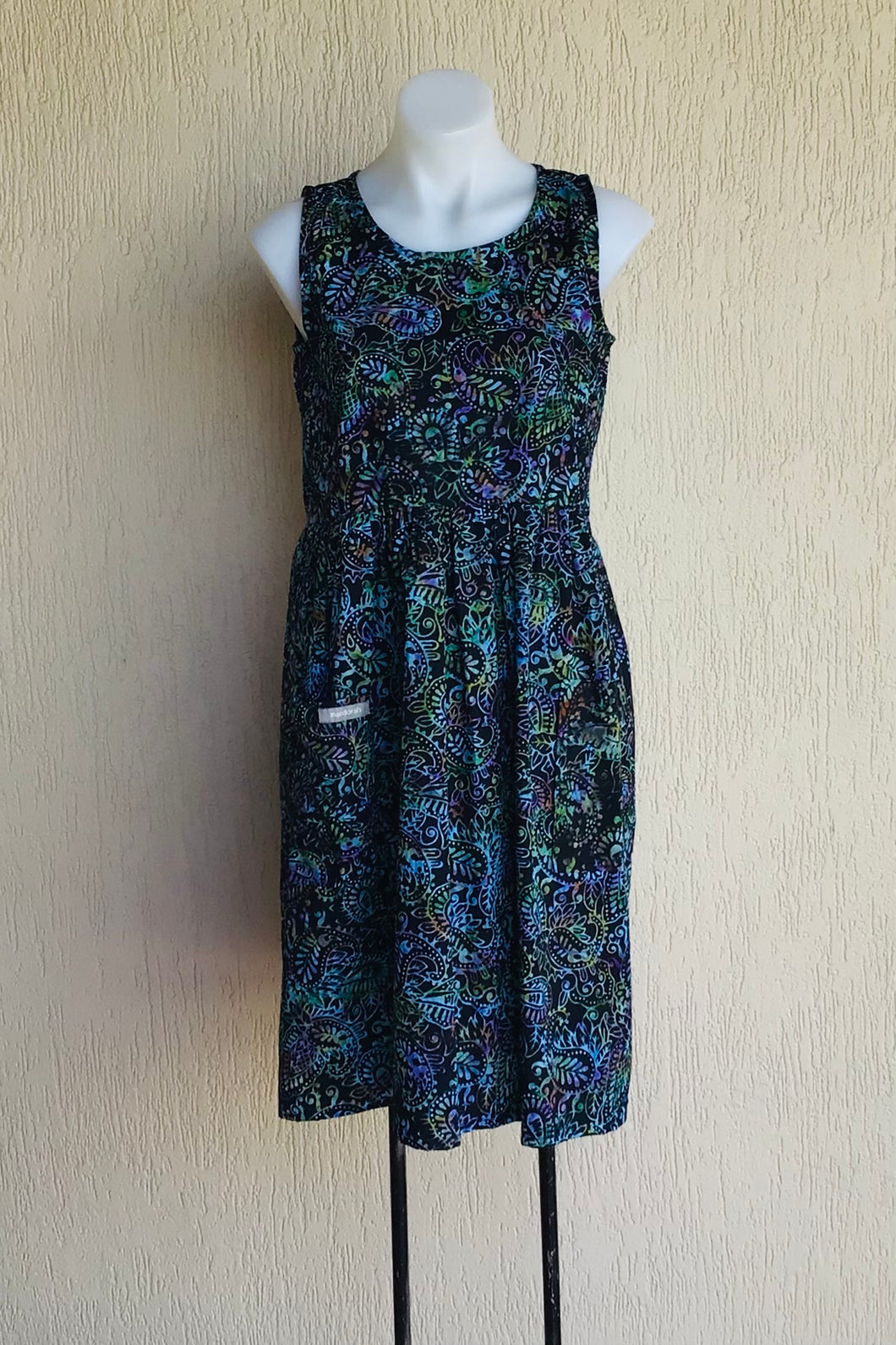 Demi Dress Black Paisley Spritz