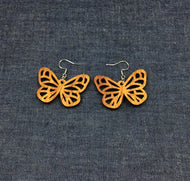 Rosewood Butterfly Earrings by Nev