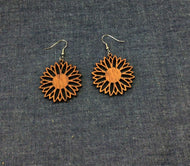 Rosewood Chrysanthemum Earrings by Nev