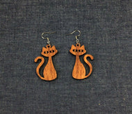 Rosewood Long Cat Earrings by Nev
