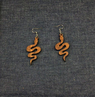 Rosewood Snake Earrings by Nev