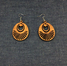 Load image into Gallery viewer, Rosewood oval slotted Earrings by Nev
