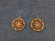 Rosewood Eight Petal Mandala Earrings by Nev