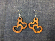 Rosewood Blended Hearts Earrings by Nev