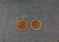 Rosewood Sun Mandala Earrings by Nev