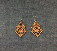 Rosewood Double Diamond Slotted Earrings by Nev