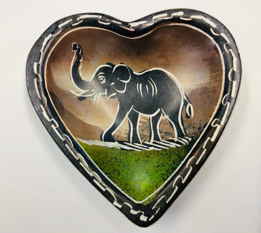 Small Soapstone Heart Trinket Dish Nipo