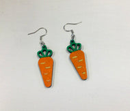 Carrot Wooden Earrings NEV