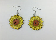 Sunflower Wooden Earrings NEV