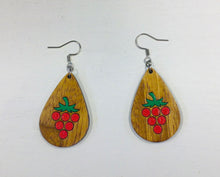 Load image into Gallery viewer, Tear Drop Fruit Wooden Earrings NEV
