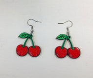 Cherry Wooden Earrings NEV