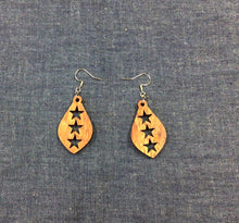 Load image into Gallery viewer, Rosewood Tear Drop Star Earrings by Nev
