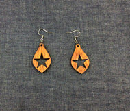 Rosewood Tear Drop Star Earrings by Nev