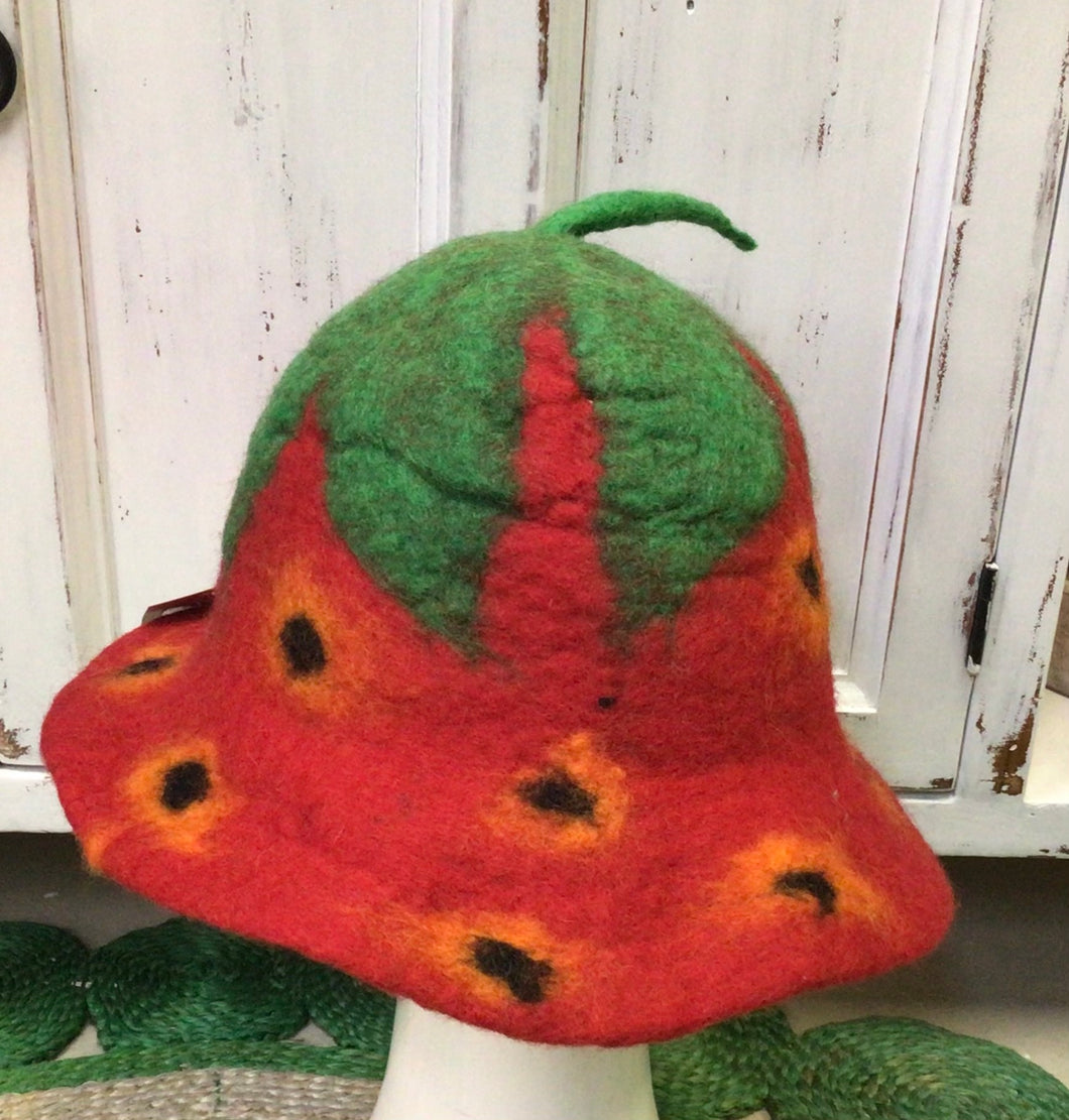 Strawberry Wool Felt Hat