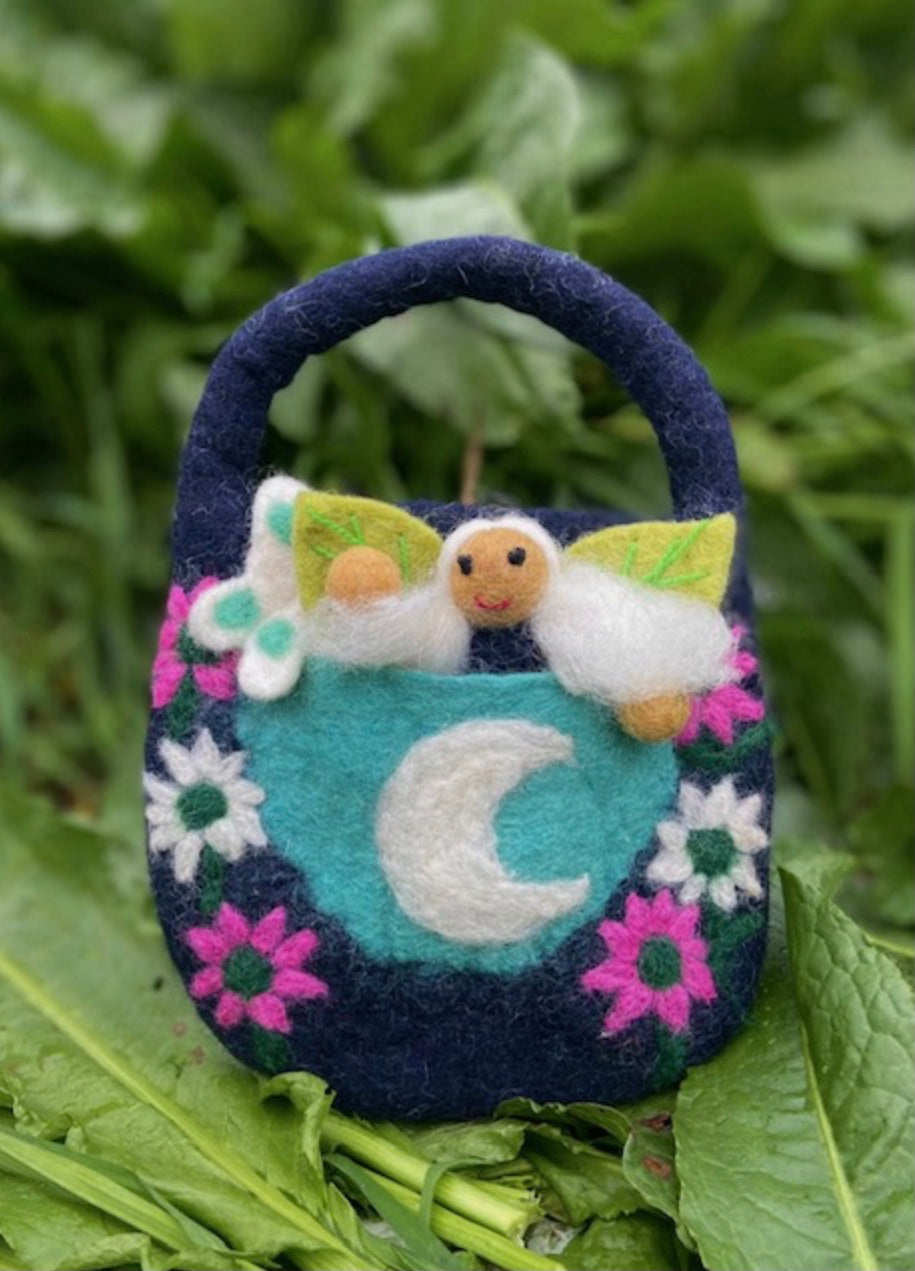 Luna Fairy Wool Felt  Bag